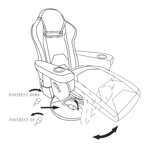 Modern-Depo Gaming Recliner Chair with Speakers, Massage, High Back, Cupholder, Headrest, Lumbar Support