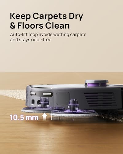 3i P10 Ultra Robot Vacuum and Mop Combo, Extendable Pad for Edge & Corner Mopping, 18000 Pa Suction Deep Cleaning, Auto Hot Water Washing & Drying