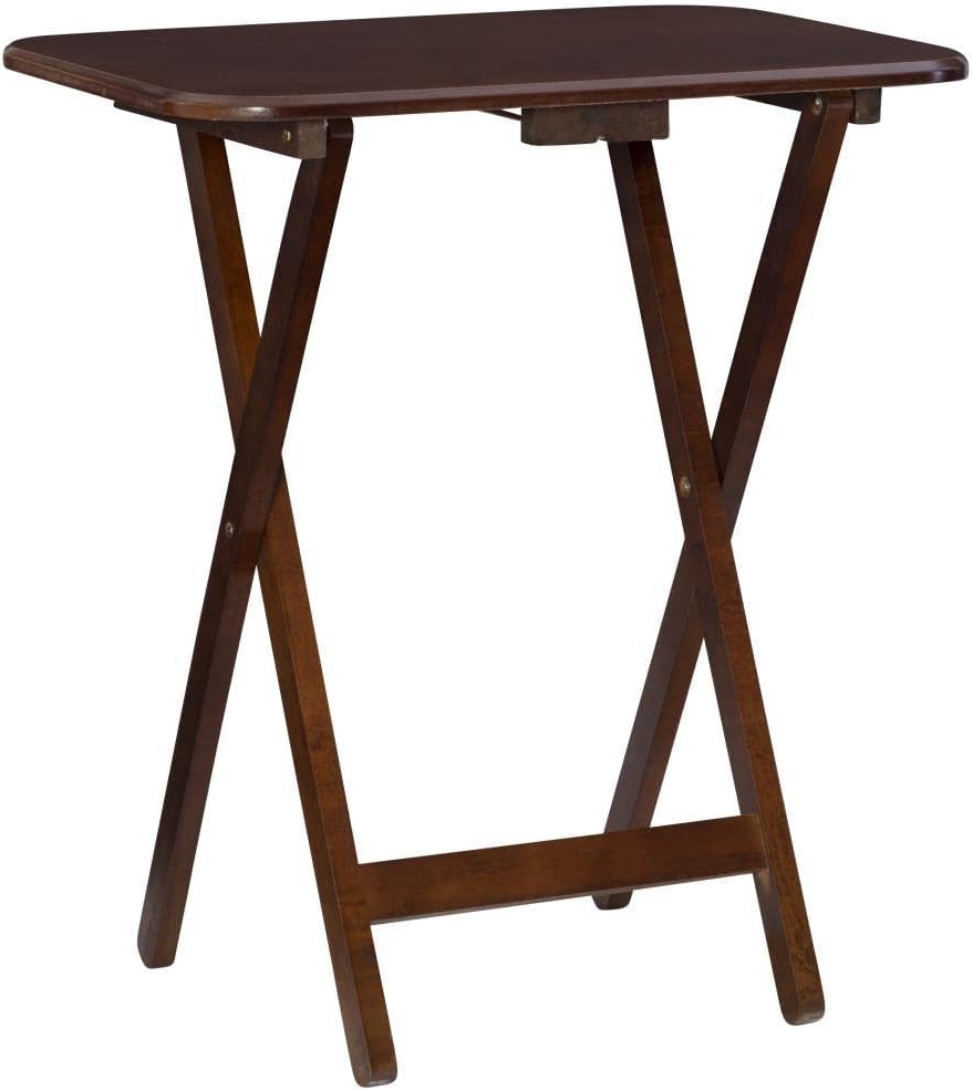 Powell Furniture Burke Tray Tables, Cherry, 15.72 x 26.38 x 23.58