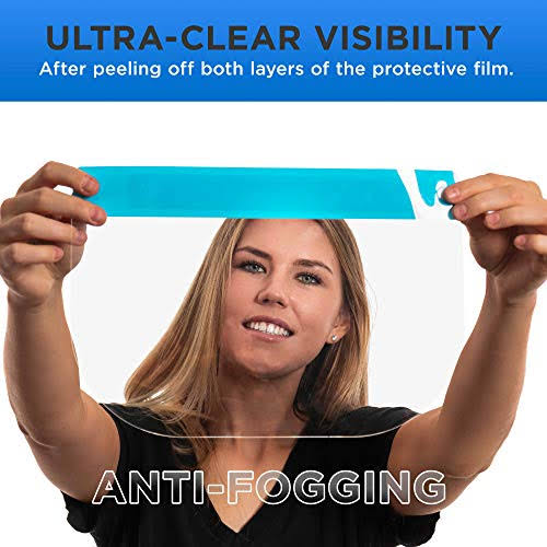 Salon World Safety 200 Face Shields 20 Packs of 10 - Ultra Clear...
