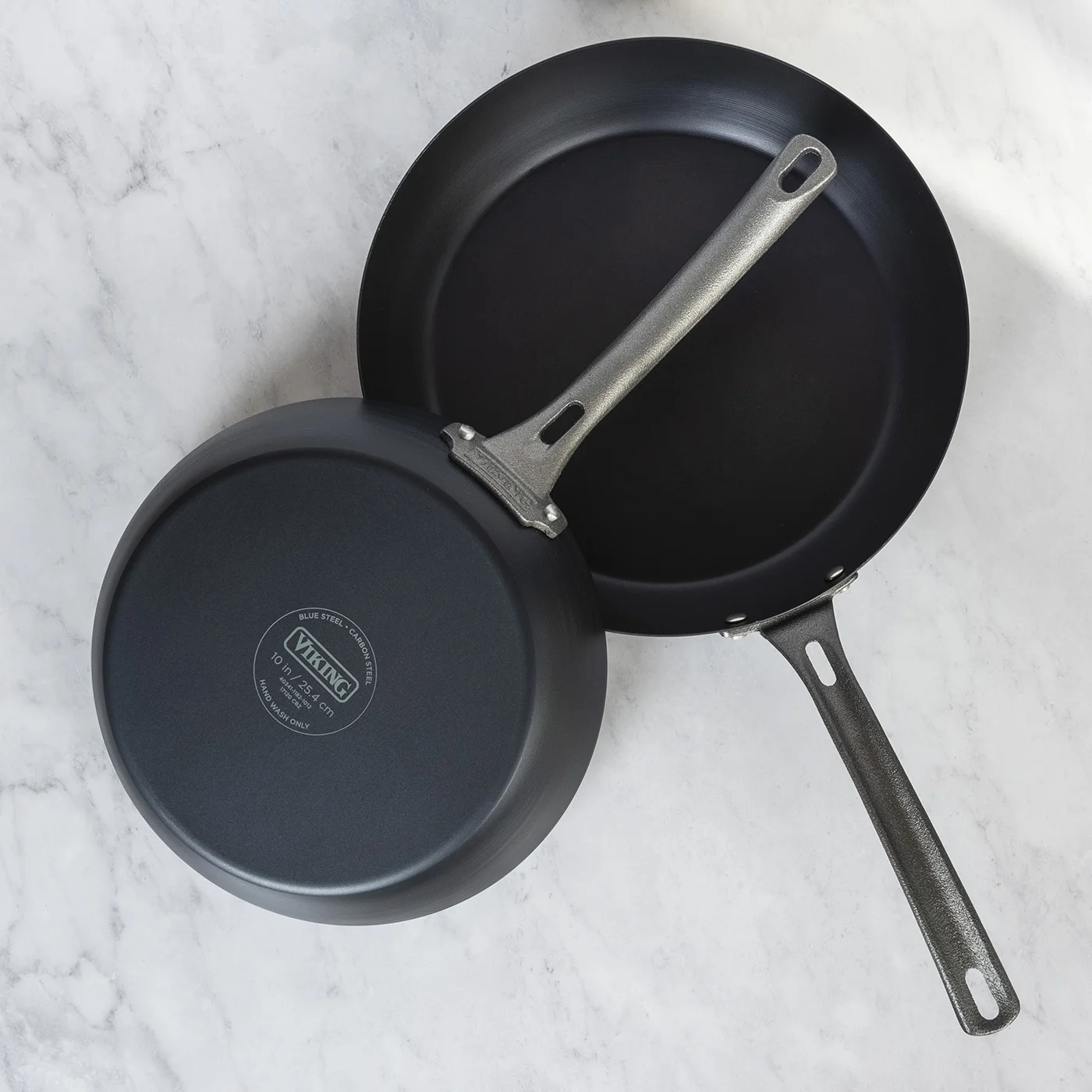 Viking Blue Steel 2 Piece Fry Pan Set, 10-Inch & 12-Inch