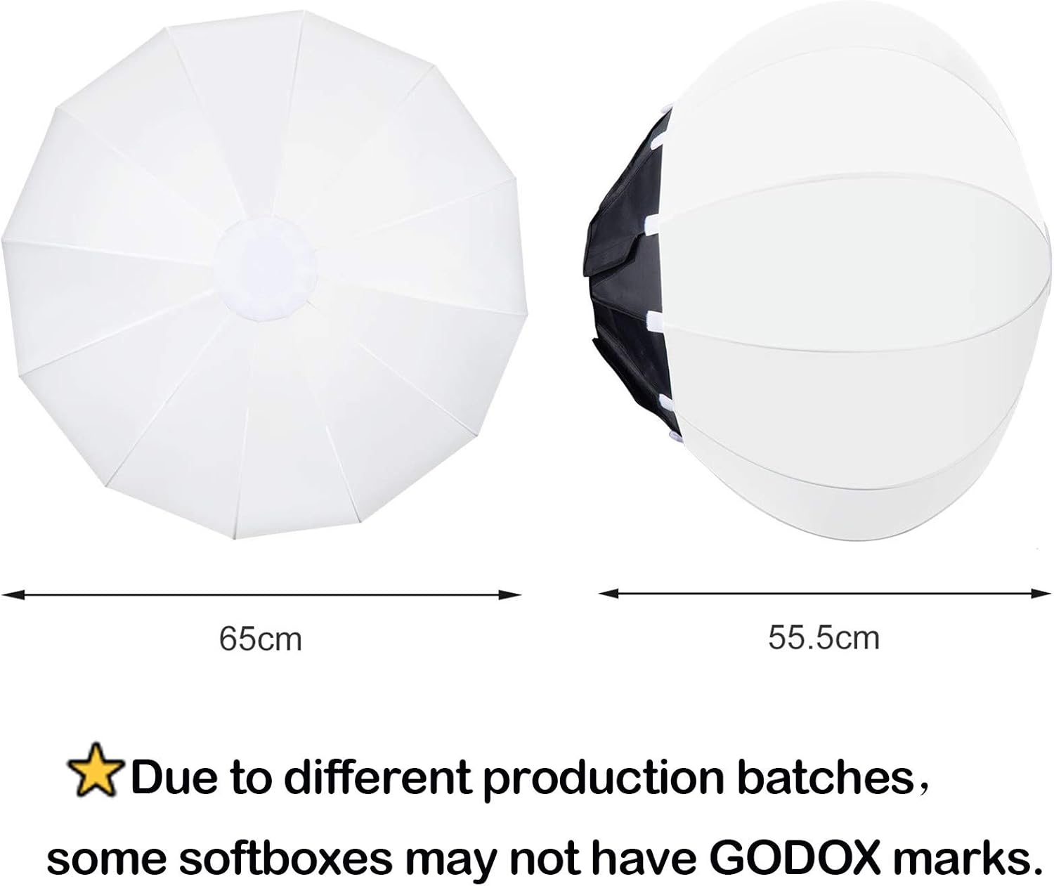 GODOX Softbox Lantern Softbox CS-65D 65cm Bowens Mount Softbox Soft Light Modifier for Aputure 300D Mark II 120D SL-60W VL150 SL150WII FV150 AD200PRO