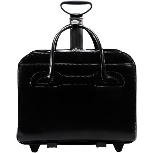 Mckleinusa Willowbrook 94985 Black Detachable-Wheeled Ladies Briefcase