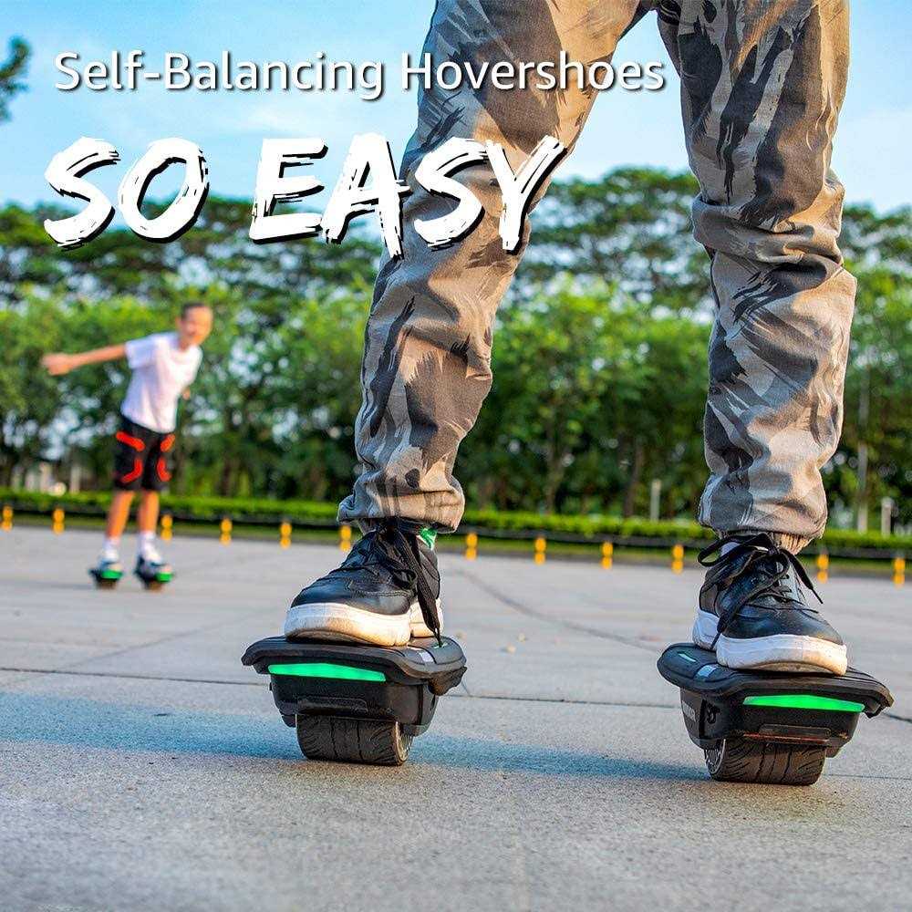 GYROOR Hoverboard Hovershoes-Gyroshoes S300 Electric Roller Skate Hoverboard with LED Lights,UL2272 Certificated Self Balancing Scooters Hovershoes
