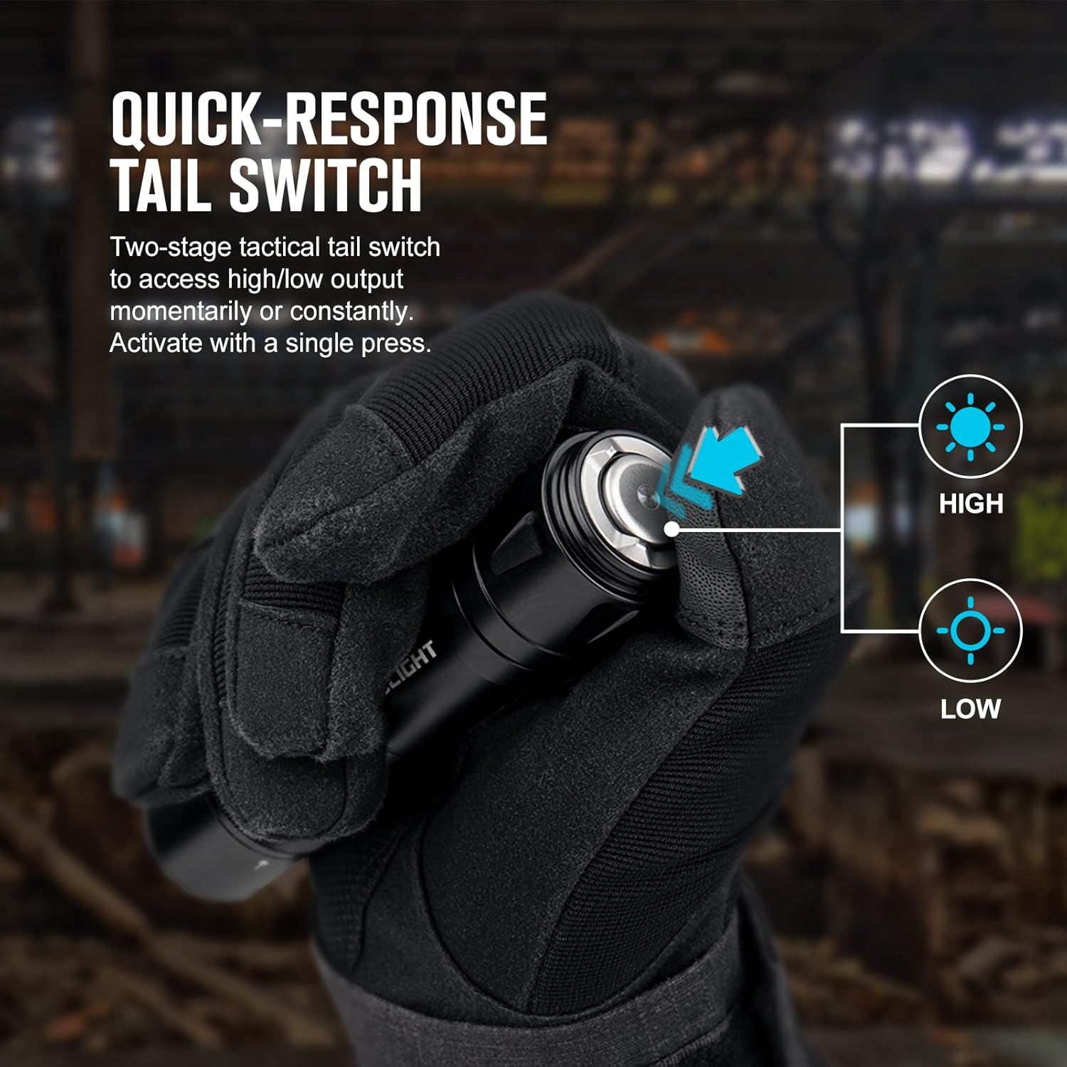 OLIGHT Odin GL Mini 1000 Lumens Picatinny Rail Mounted Rechargeable Tactical Flashlight with Green Beam and White LED Combo