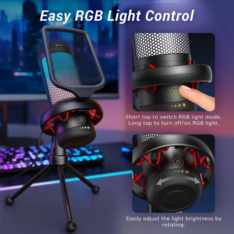 TONOR TC310 Gaming Mic, USB Microphone for PC, PS4, PS5, Cardioid Condenser Mic - Curated Treasures Market