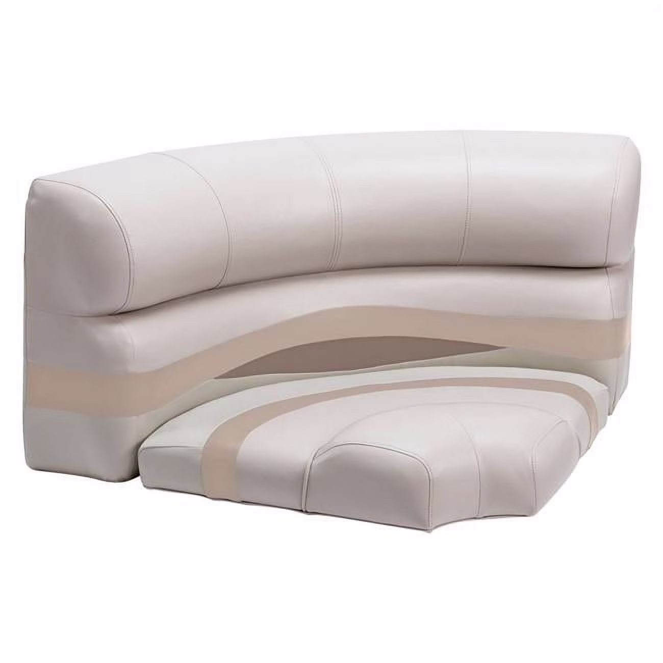 32 in. Premier Pontoon Bow Radius Corner, Stone, Mocha Java & Khaki