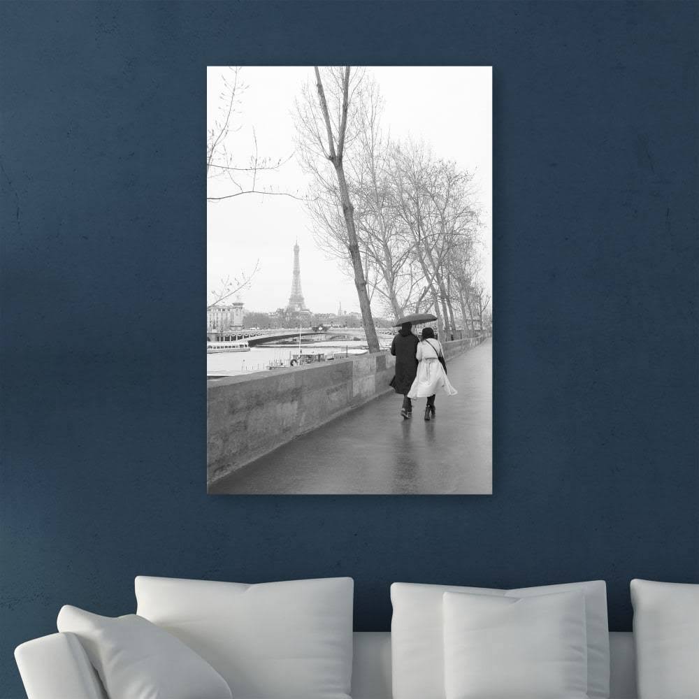 Paris in The Rain I Love Canvas Giclee