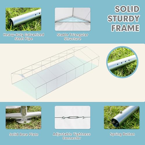 EROMMY 20x50FT Heavy Duty Party Tent, Outdoor Wedding Canopy with Removable Sidewalls, 2 Roll-up Doors, 5 Storage Bags