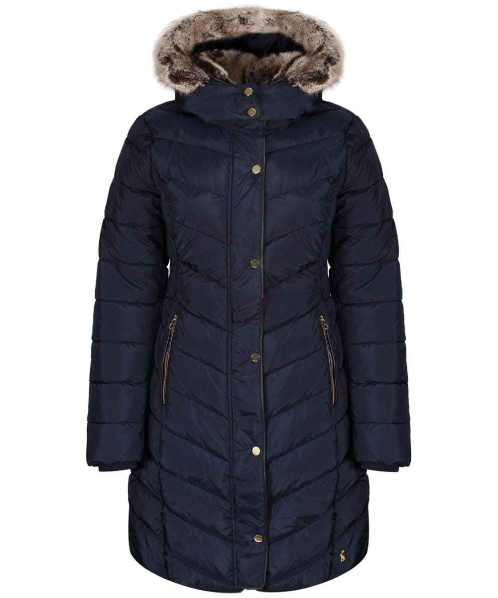Joules Cherington Chevron Quilted Longline Padded Coat