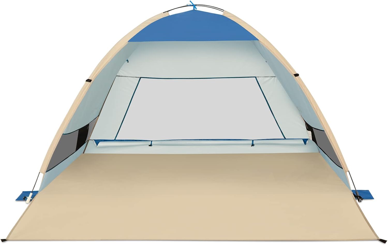 Gorich Large Pop Up Beach Tent Automatic Sun Shelter Cabana Easy Set Up Light Weight Camping Fishing Tents 4 Person Anti-UV Portable Sunshade for