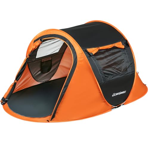 EchoSmile Camping Instant Pop Up Tent, 2/4/6/8/10 Person, Water Resistant Dome, Easy Setup for Camping Hiking and Outdoor, Portable with Carry Bag