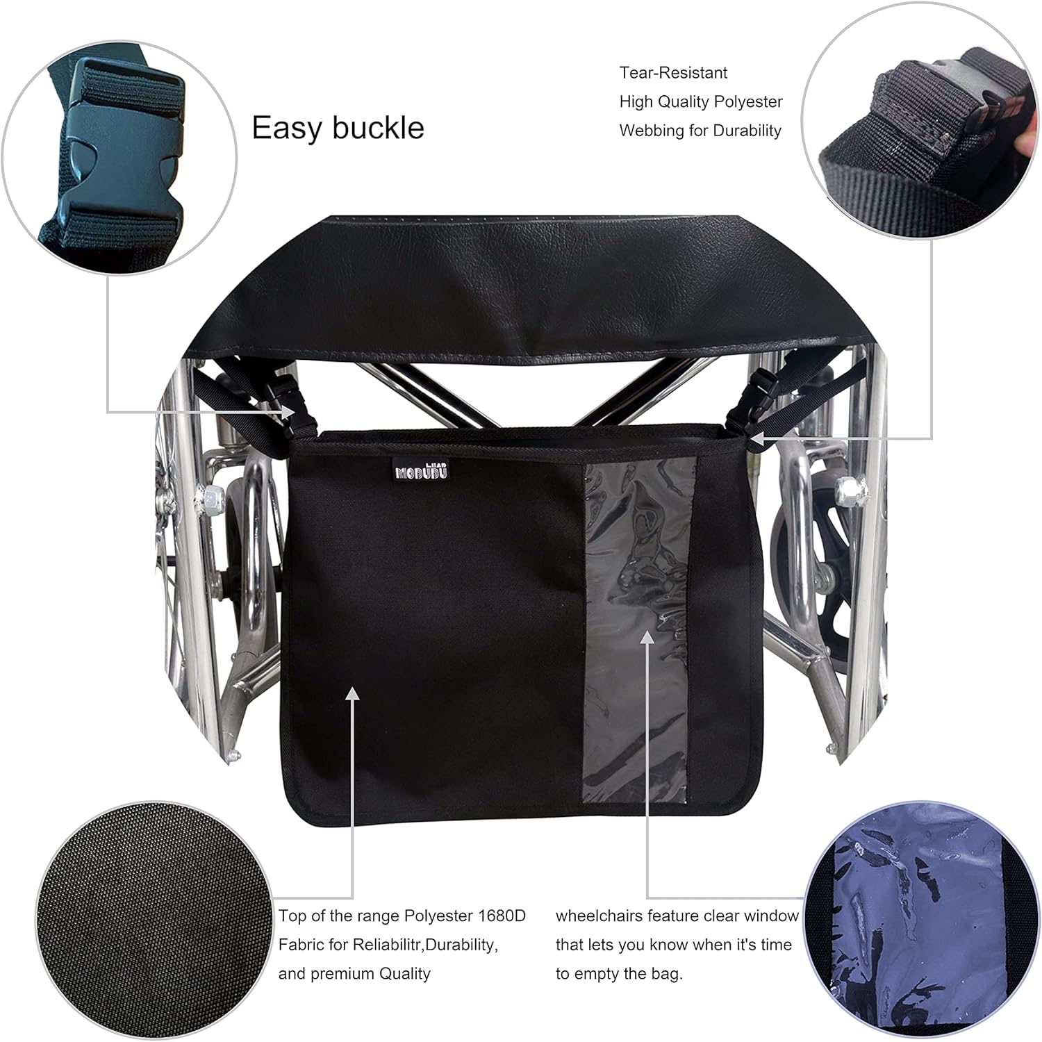 Wheelchair Under Basket for Catheter Bag Covers Infusion Bag Foley Catheter Bag Urine Drainage Bag Holder Urinary Drainage Bag Holder Catheter