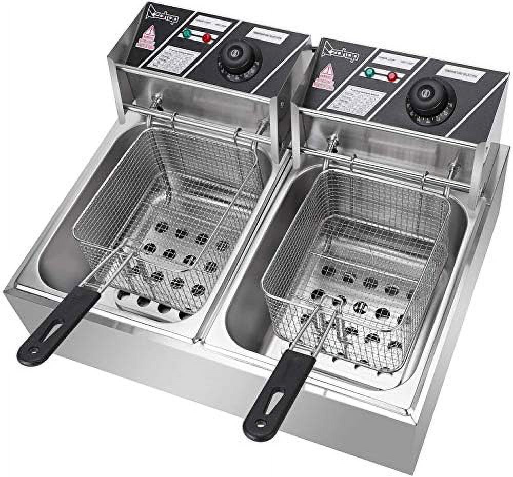5000W Deep Fryer, 12L Electric Dual Deep Fryer