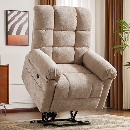 Oversized Power Lift Recliner Chair with Massage and Heat for Elderly, 26" Extra Wide Lift Chair for Big and Tall