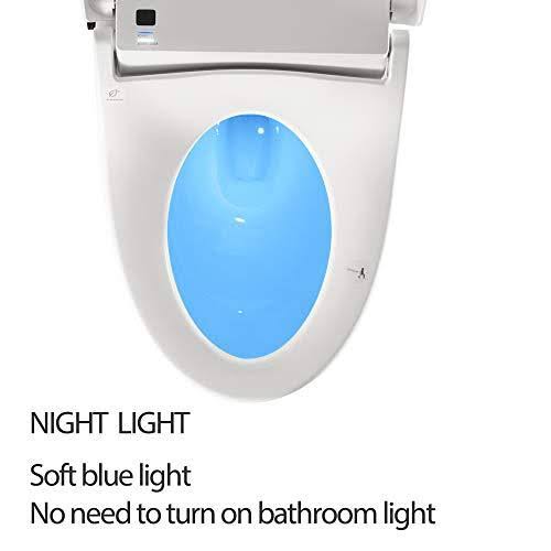 Yanxuan Bidet Toilet Seat with Self Cleaning Stainless Nozzle, Bidet with Heated Seat and Temperature Controlled Wash, Warm Air