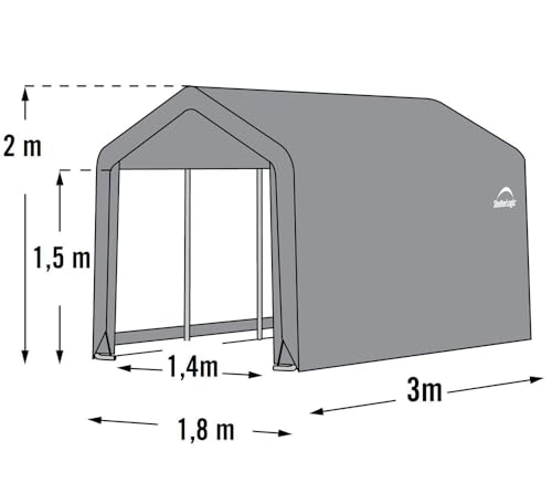 ShelterLogic 10' x 10' Shed-in-a-Box All Season Steel Metal Round Roof Outdoor Storage Shed with Waterproof Cover and Heavy Duty Reusable Auger