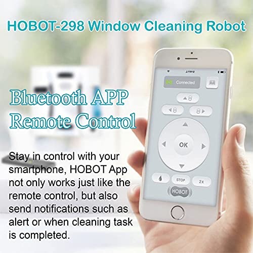 HOBOT-298 Window Cleaning Automatic Robot with Ultrasonic Water Spray, Intelligent Cleaning, AI Smart Route Plan, Replaceable Water Tank