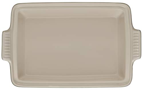 Le Creuset Stoneware Heritage Covered Rectangular Casserole, 4 qt. (12" x 9"), Cerise