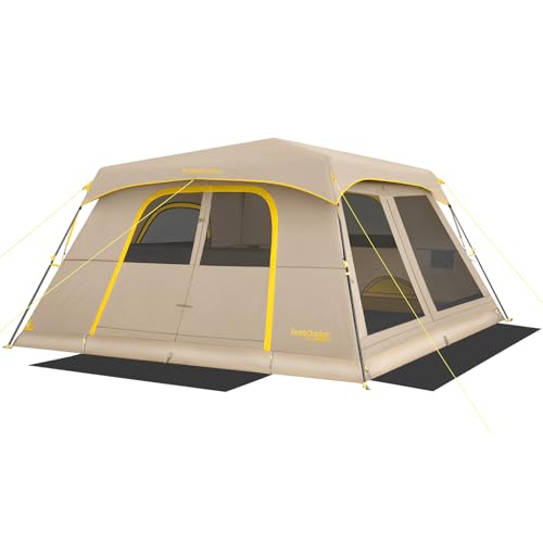 FanttikOutdoor Zeta C8 Air/C10 Air Camping Tent, Lightweight 10 Person Instant Cabin Tent Setup in 60s, 20% Lighter