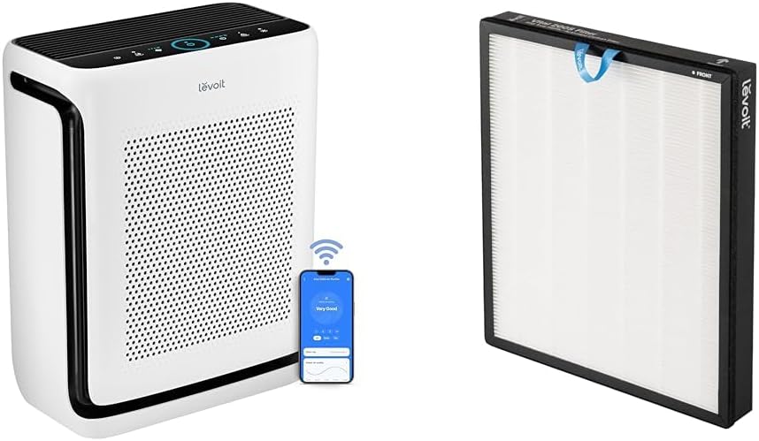 LEVOIT Air Purifiers for Home Large Room with Washable Filters, Air Quality Monitor, Smart WiFi, Vital 200S & Air Purifier Replacement Vital 200S-RF