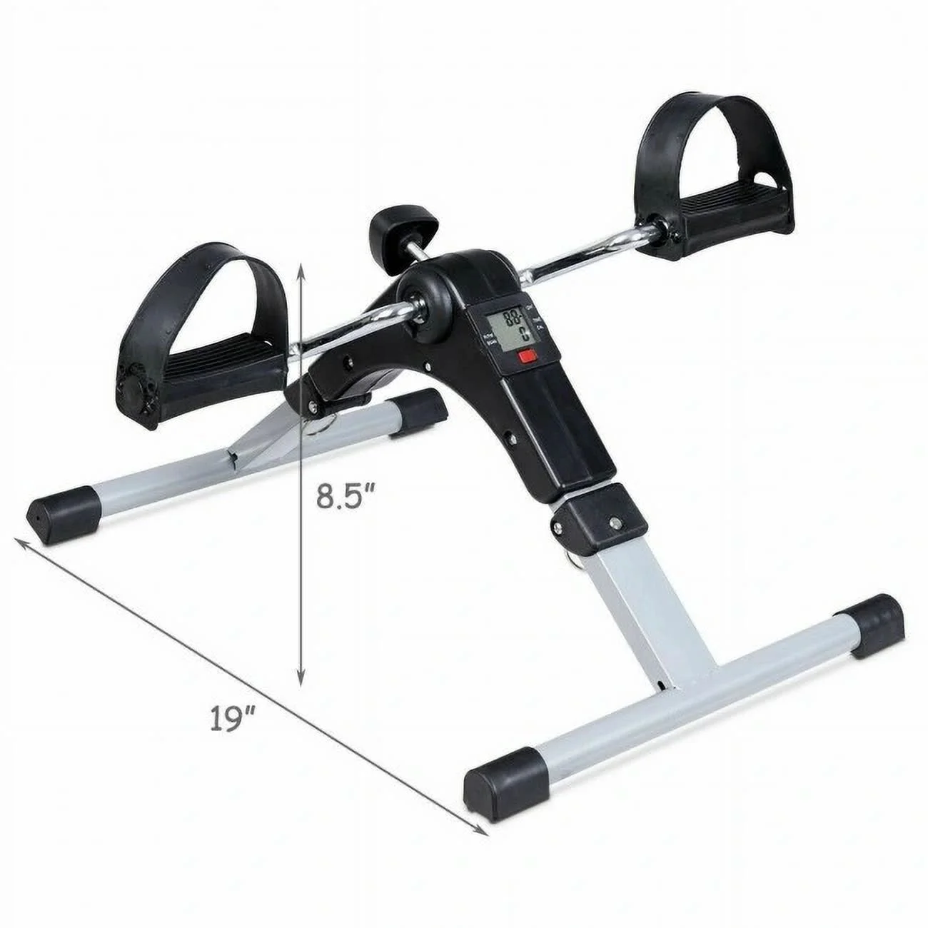 FEIKUQI Indoor Under Desk Arms Legs, Folding Pedal Exercise Bike With Electronic Display