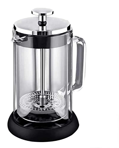 coffee machines French Press Coffee Maker with 3 Filters,304 Durable Stainless Steel Coffee Pot,Heat Resistant Borosilicate Glass Coffee Press