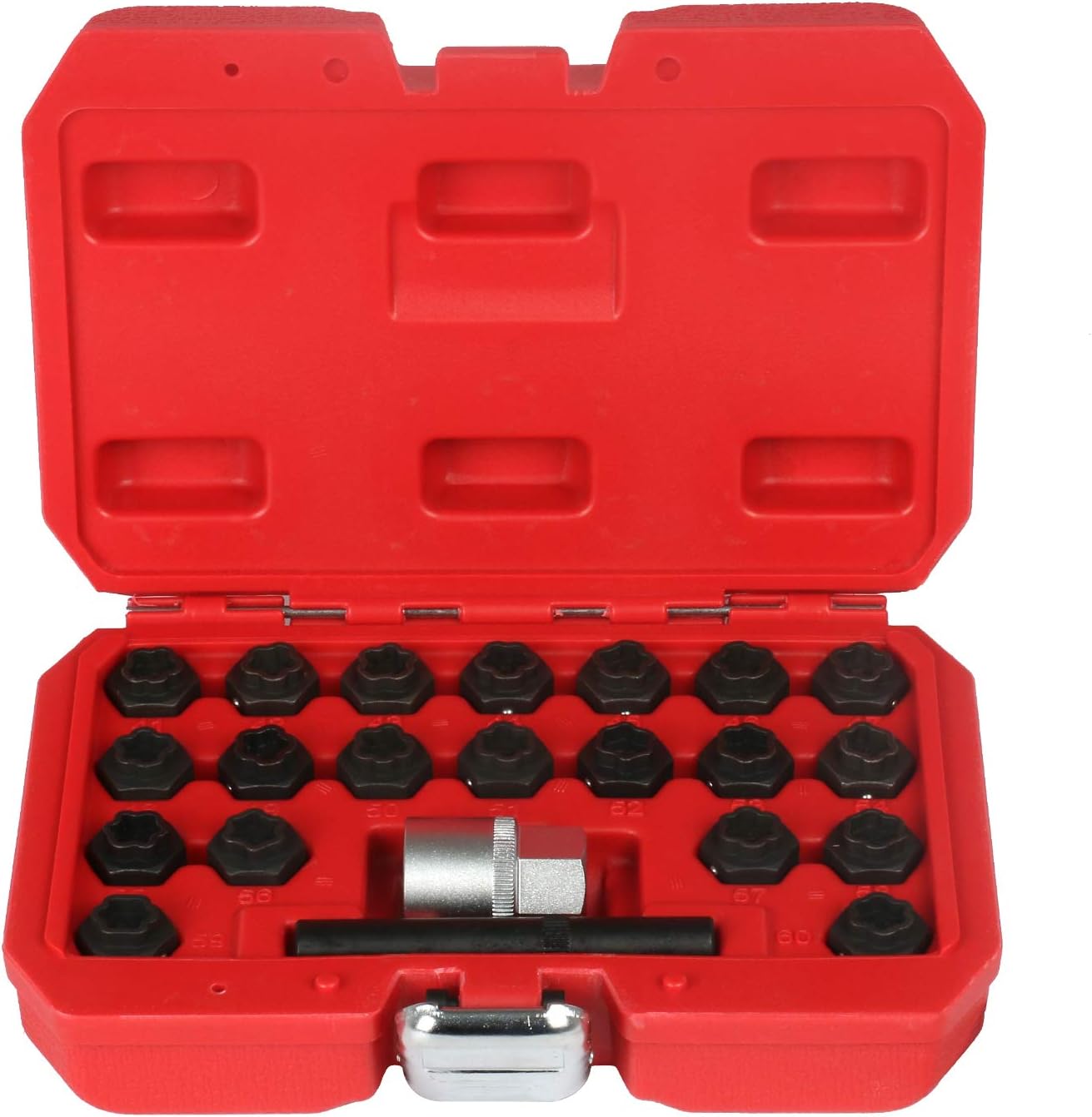 Mrcartool 22 Piece Wheel Locking Key Set for Audi Anti-Theft Wheel Rim Lug Nut Master Removal for BMW