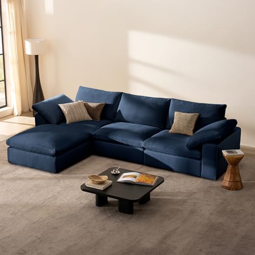 Cloud Couch Oversized Modular Sectional Sofa True Relax Comfy Couches Wide&Deep Seat Sofas for Living Room Metal Frame Furniture Sets