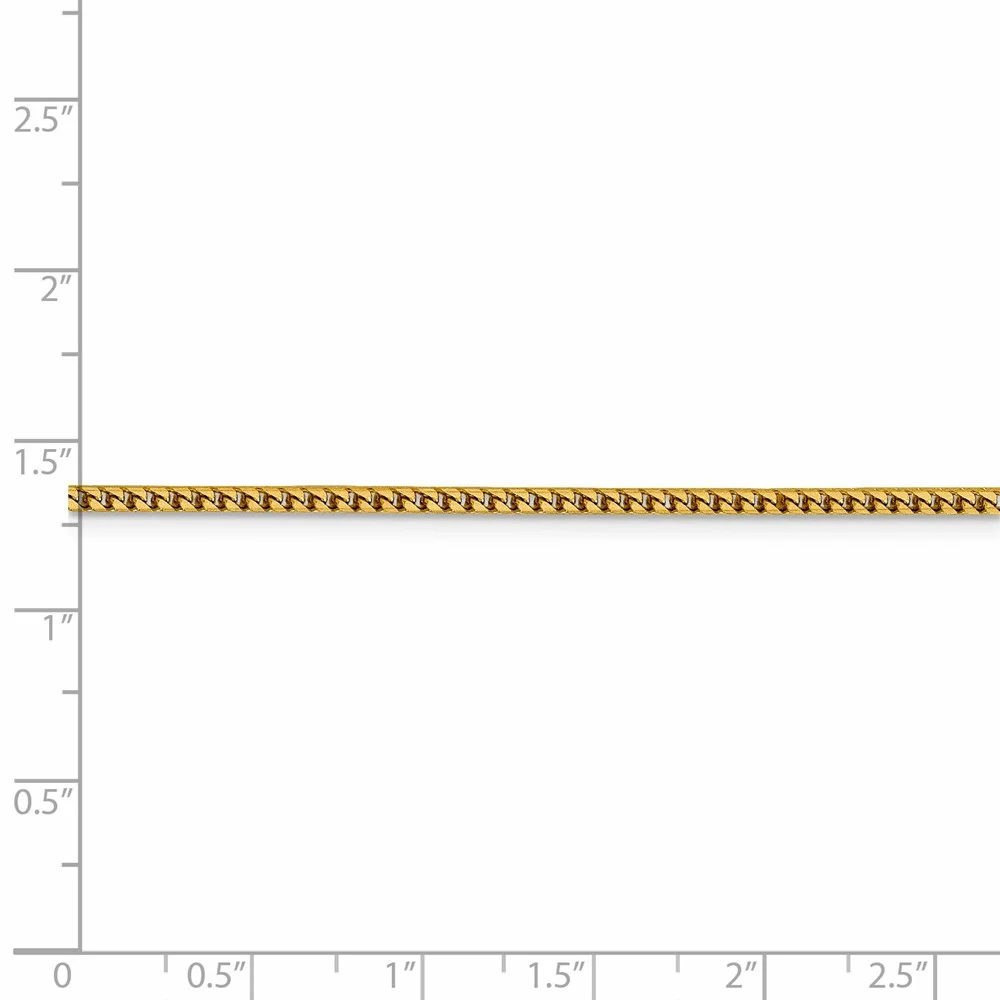 Leslie's Real 14kt Yellow Gold 2mm Franco Chain; 20 inch; Lobster Clasp; for Adults and Teens; for Women and Men