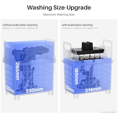 ELEGOO Mercury Plus V3.0 Wash and Cure Station, 7.5 L Large Capacity, Compatible with Mars Saturn Photon Halot MSLA LCD DLP 3D Printers