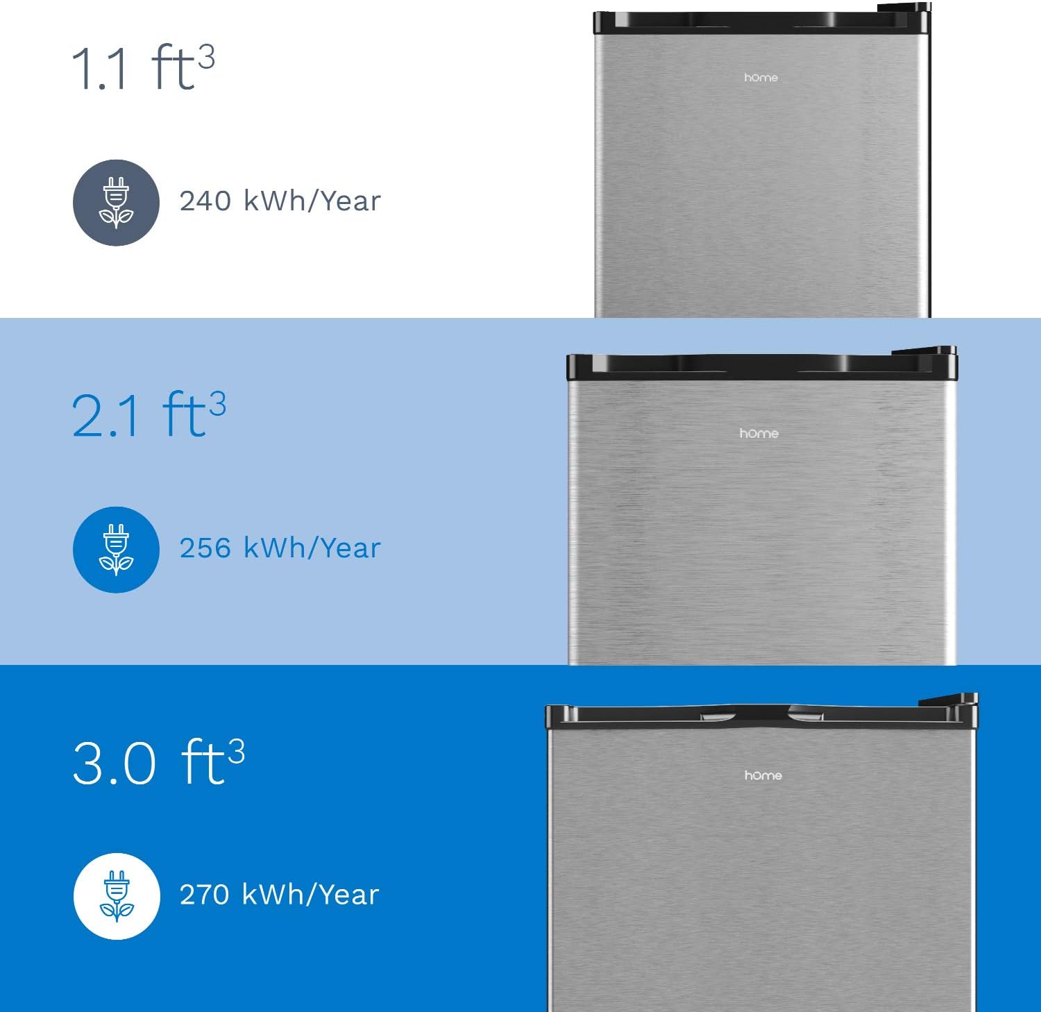 hOmelabs Upright Freezer - 1.1 Cubic Feet Compact Reversible Single Door Vertical Freezer with Child Door Lock
