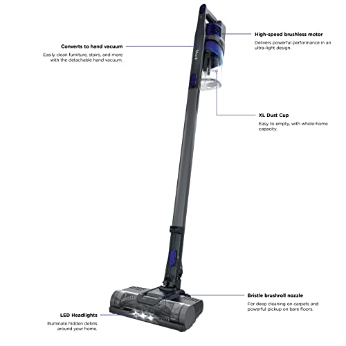 Shark | Pet Cordless Vacuum Cleaner | LED Headlights | Removable Handheld Vacuum for Pet Hair | Crevice Tool & Pet Multi-Tool Included | 40min