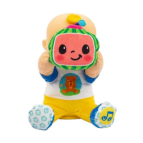 Giochi Preziosi Cocomelon Peek A Boo JJ - JJ in Plush Version 30 cm with Motorised Sounds and Movements for Playing Bubu Seven Years