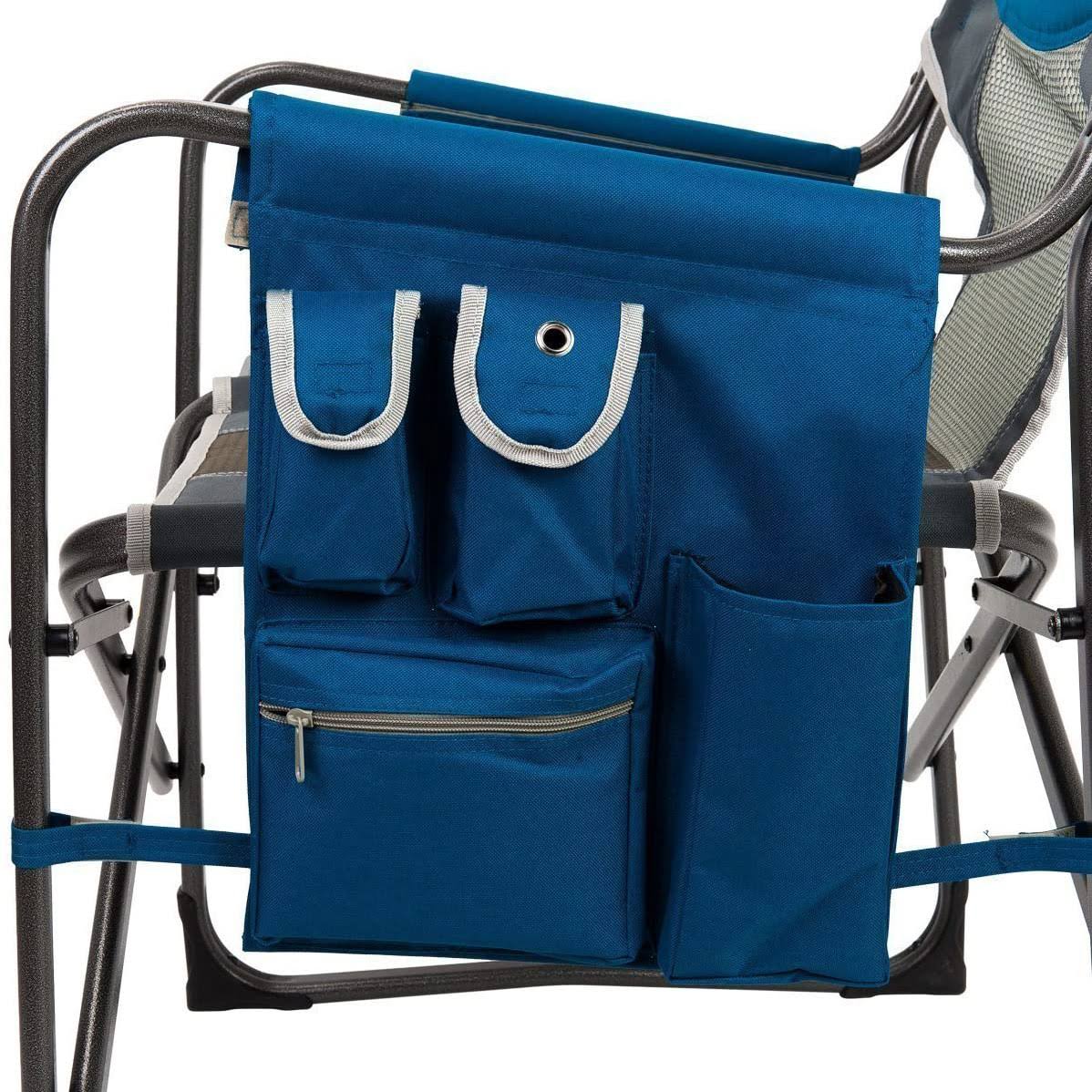 Timber Ridge Portable Folding Camping Directors Chair with Side Table (2 Pack) by VM Express