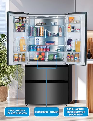 Commercial Cool 11.1 Cu. Ft. Convertible Freezer Refrigerator, Upright Fridge with Glass Shelves, Reversible Door, ENERGY STAR rated, Auto Defrost