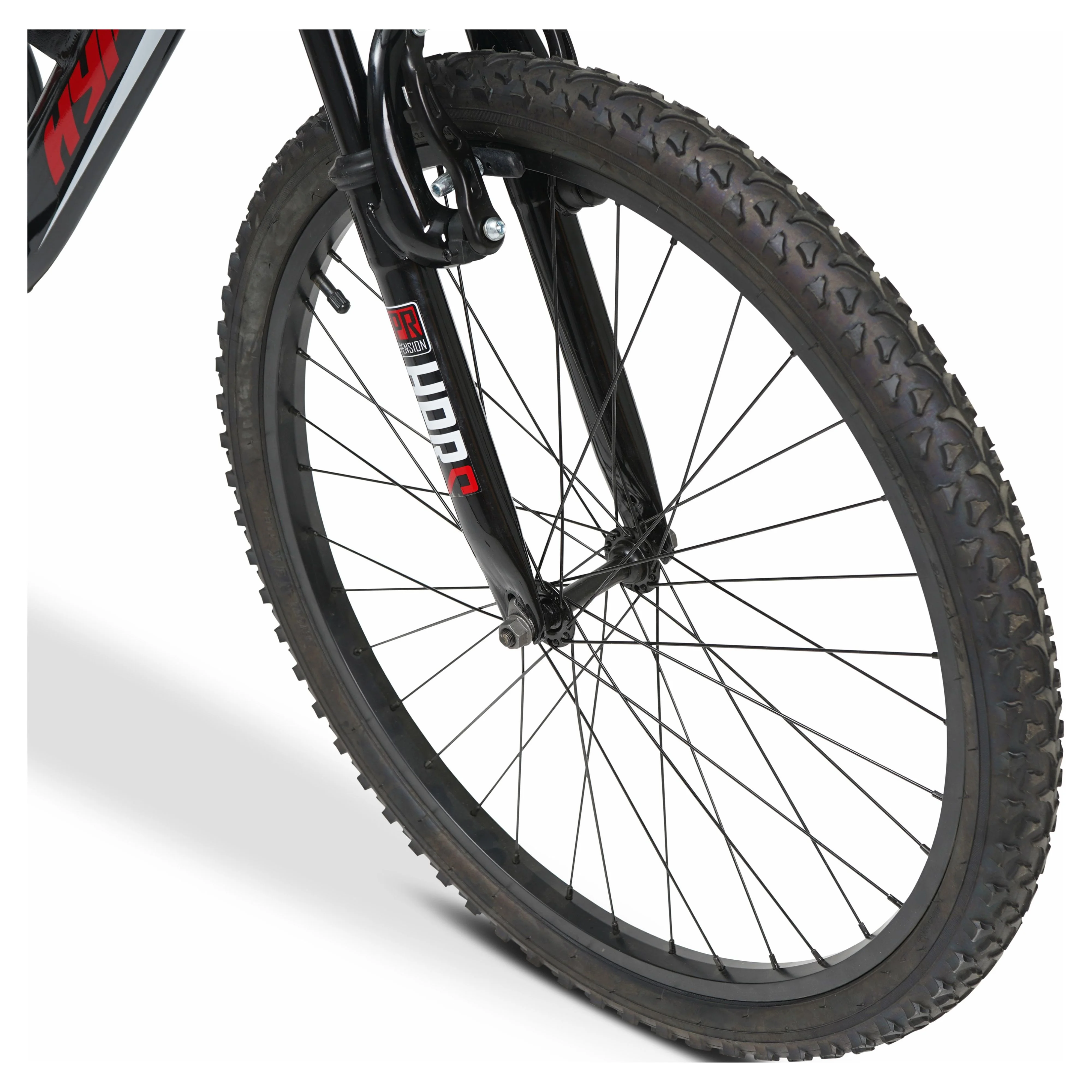 Hyper Bicycle 24 Shocker Mountain Bike for Kids, Red and Black