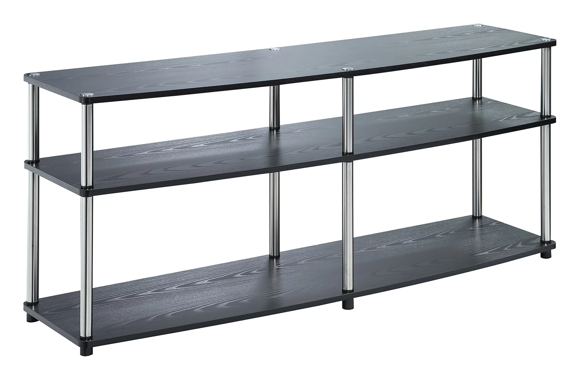 Convenience Concepts Designs2Go No Tools 3 Tier Wide TV Stand for TVs up to 65 Inches, Black