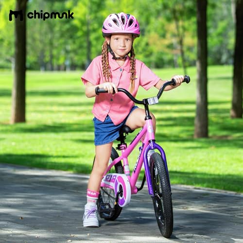 Chipmunk Kids Bike Toddlers 12 14 16 18 Inch Wheel Bicycle Beginners Boys Girls Ages 3-11 Years, Multiple Color Options