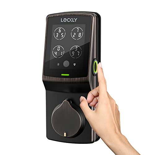 Lockly Smart Lock Model 7S, Bluetooth Smart Door Lock, Keyless Entry Door Lock, Touchscreen Keypad, App Control, eKeys and Offline Access Code