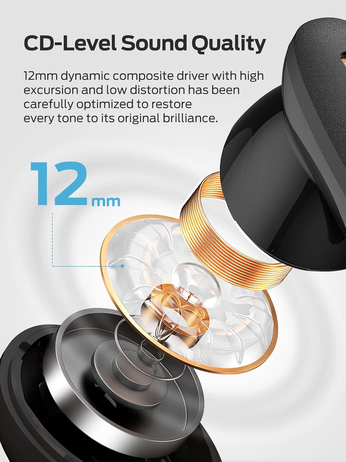 Monster Clarity 108 ANC Wireless Earbuds with 4 Microphones, Bluetooth 5.2, Multi Mode Noise Cancelling, Clear Sound, 30H Playtime