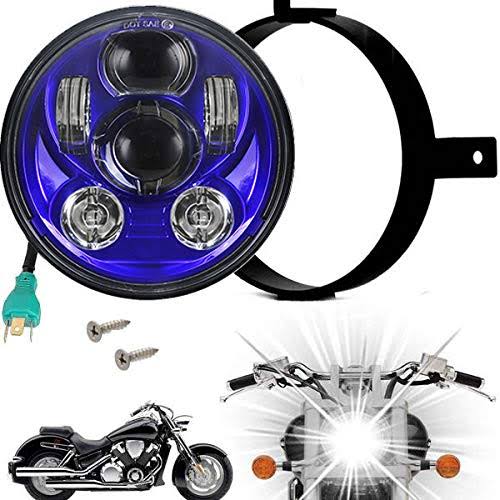 Eagle Lights Generation III LED Headlight for Honda VTX 1300 and 1800 - Includes VTX Bracket and Hardware Blue