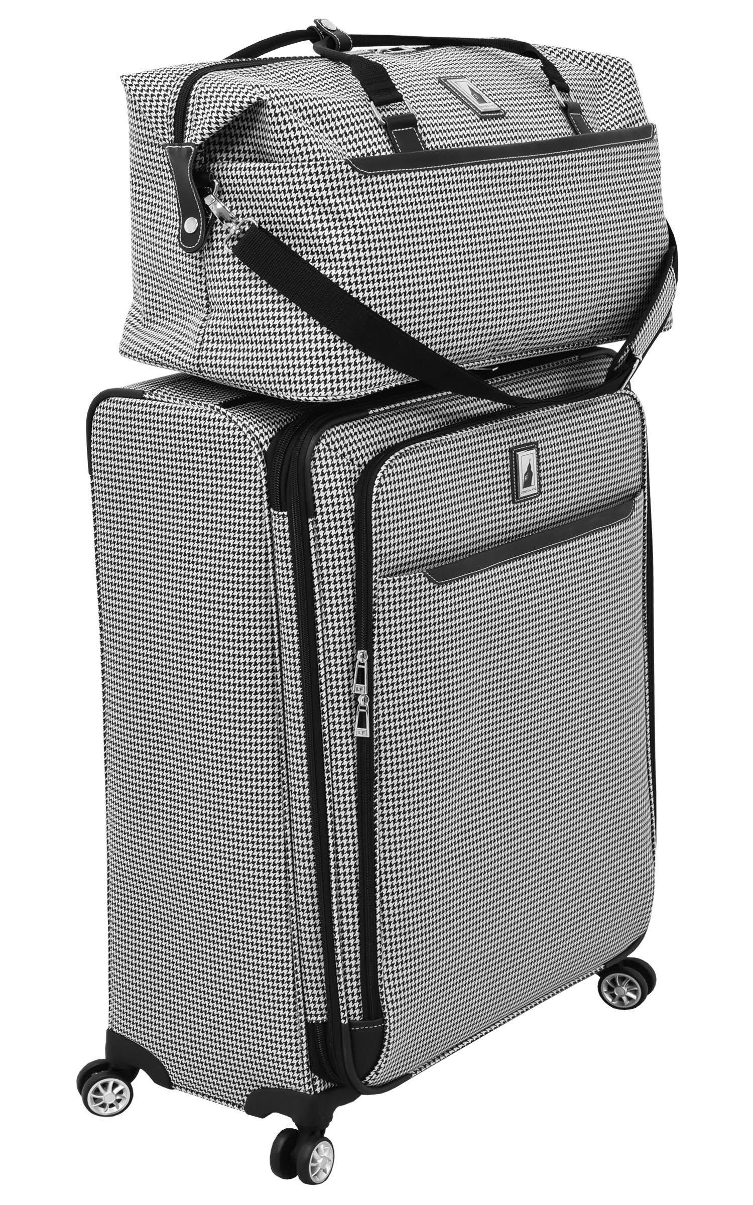 London Fog Cambridge II 20x22 Duffle (Black/White Houndstooth)