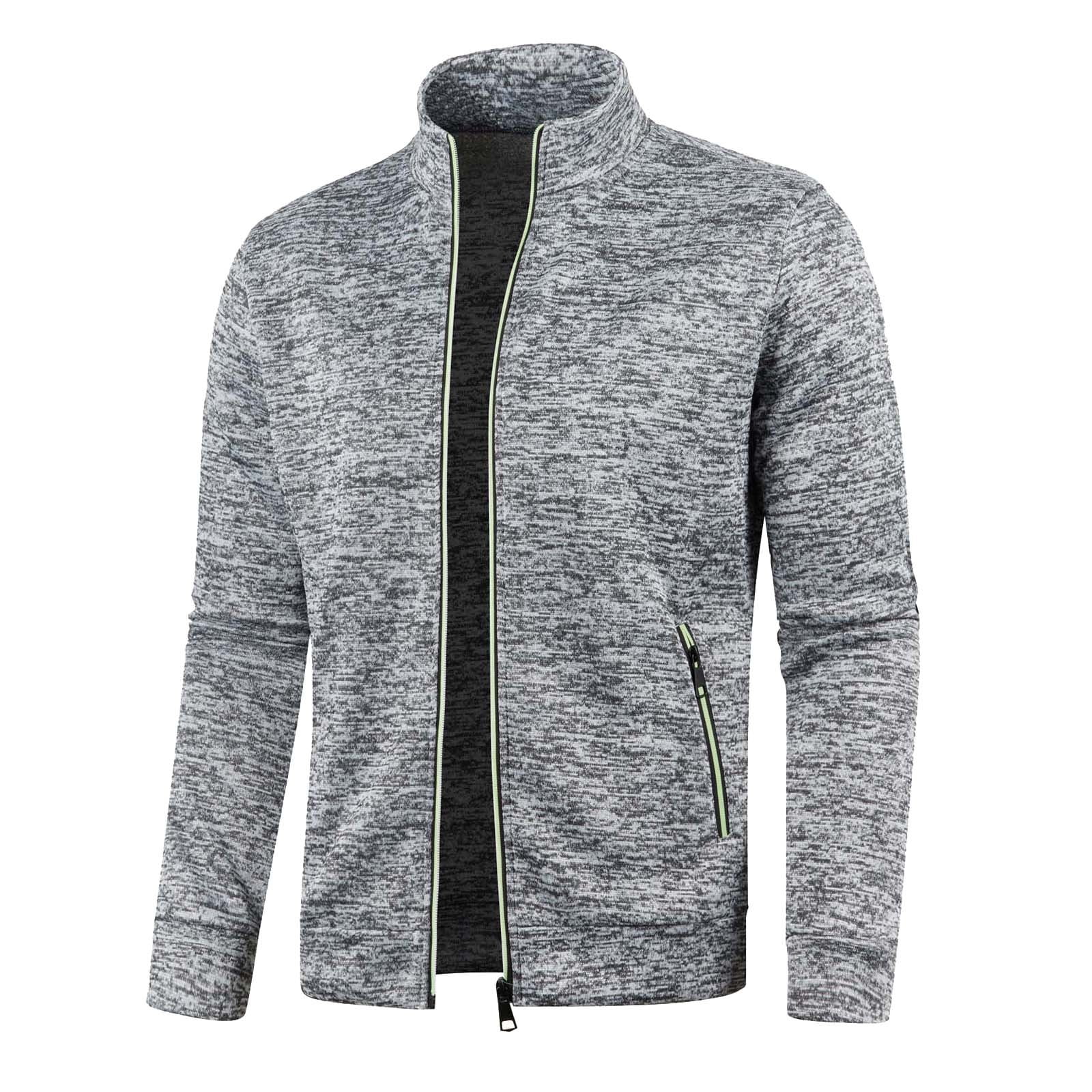 Mens Zip Up Hoodie Long Sleeve Full-zip Hooded Sweatshirt Pullover with Side Pocket Slim Fit Long Sleeve Lightweight Sweatshirt Sport Workout Coats