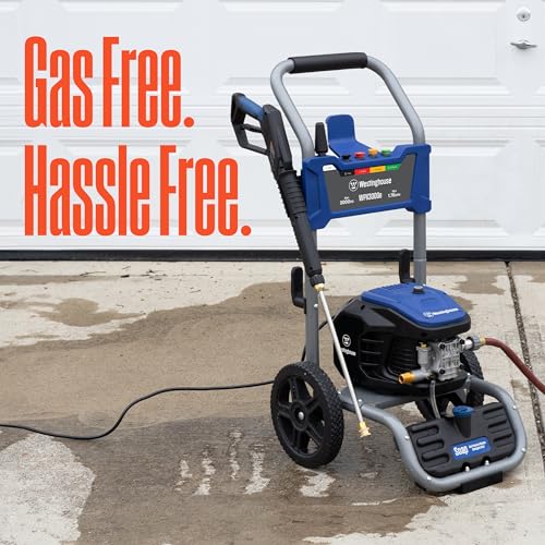 Westinghouse WPX3000e Electric Pressure Washer, 3000 Max PSI and 1.76 Max GPM, Induction Motor, Onboard Soap Tank, Spray Gun and Wand, 5 Nozzle Set