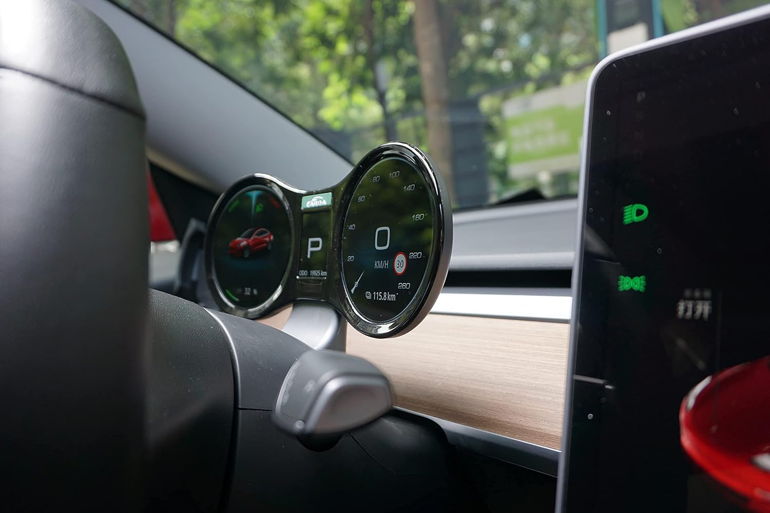KUNFINE Car HUD LCD Dashboard Display Instrument forTesla Model 3 & Model Y Multimedia Digital Cluster Tuning Parts