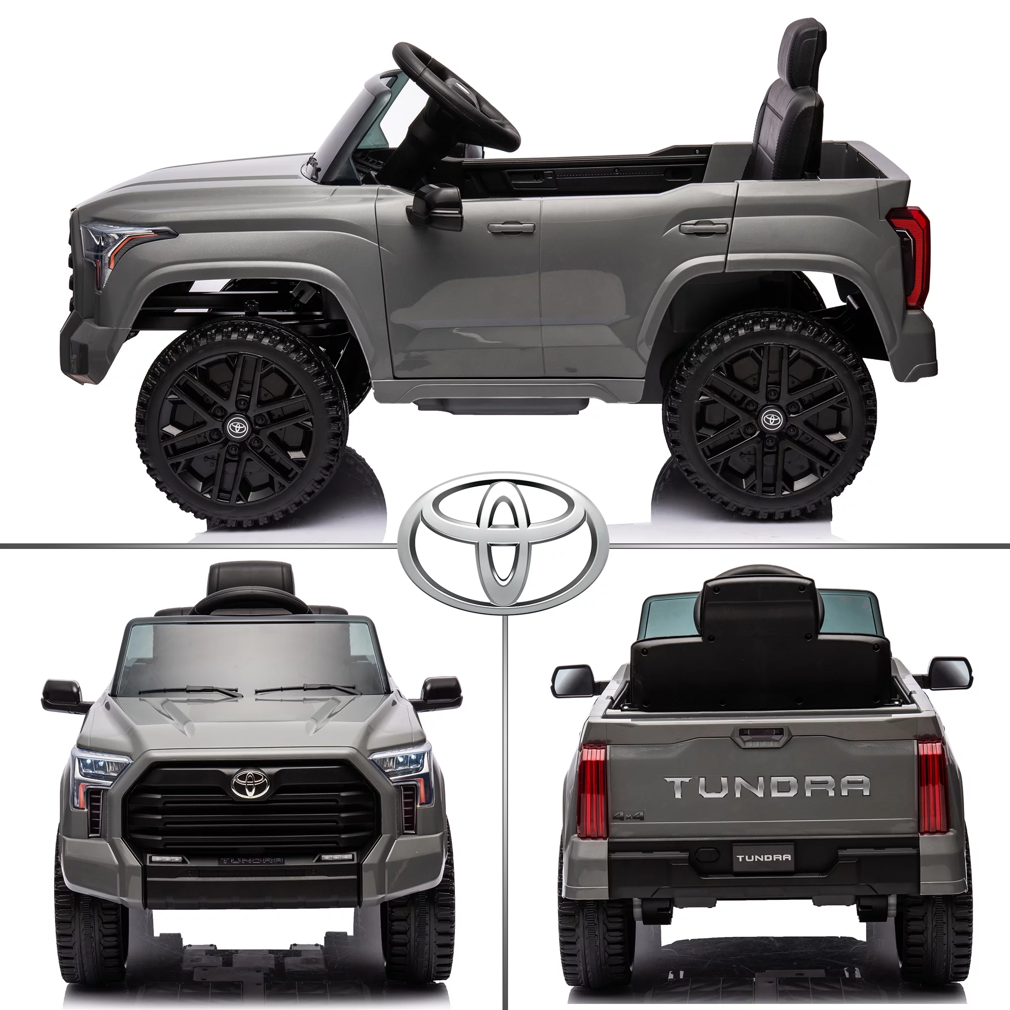 12 V Kids Ride on Car Officially Licensed Toyota Tundra Pickup, Battery Powered Toy Electric Car w/Remote Control, MP3, Bluetooth, LED Light