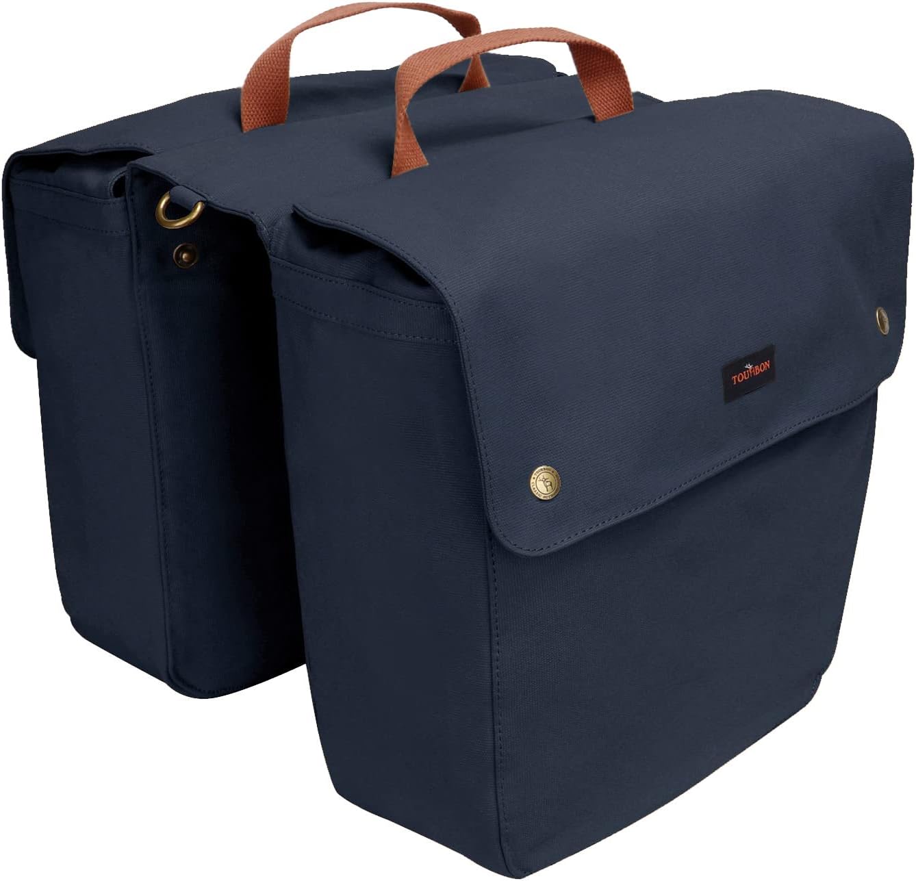 TOURBON Canvas Cycling Bicycle Bike Pannier Rear Seat Bag Rack Trunk (Waterproof, Roll-Up)
