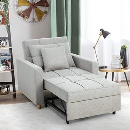 YODOLLA 3-in-1 Convertible Chair Bed, Sleeper Chair Bed, Pull Out Sleeper Chair Beds