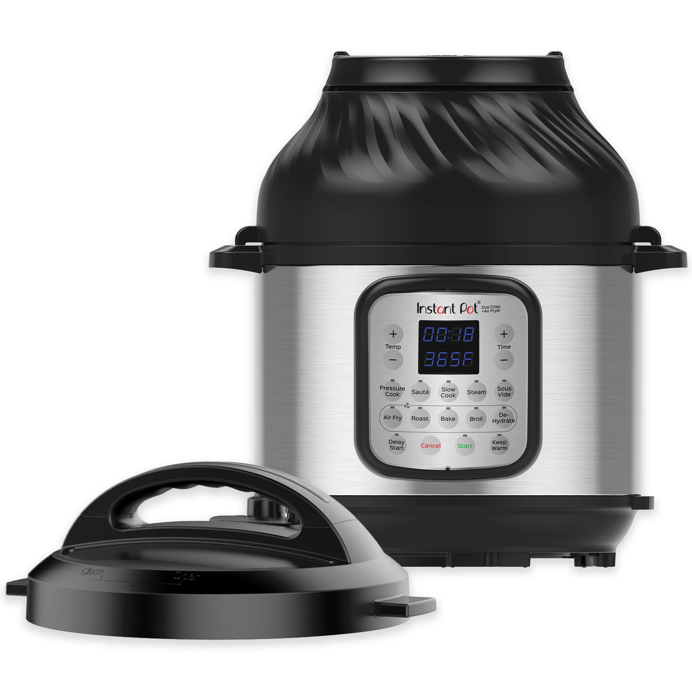 Instant Pot 8 Quart Crisp Multi-Cooker + Air Fryer, 9-in-1: Pressure Cook, Steam, Slow Cook, Sauté, Air Fry, Bake, Broil, Roast, Keep Warm, Rice
